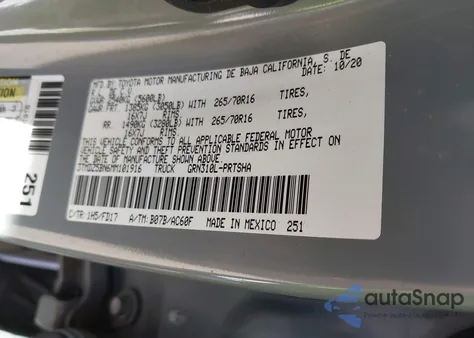 2021 Toyota Tacoma Trd Off-Road from USA, damaged, VIN 3TMDZ5BN6MM101916